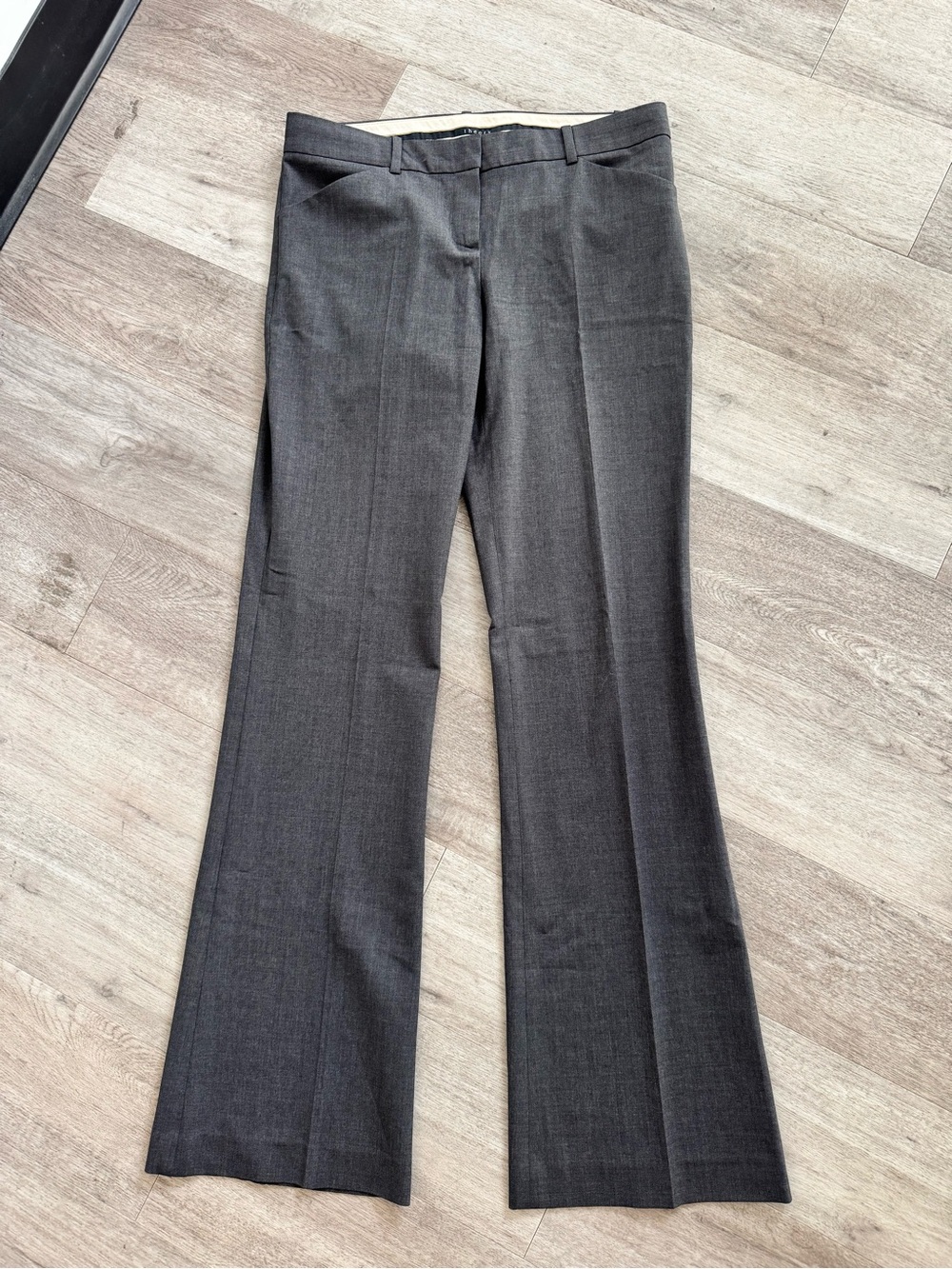 Theory Charcoal Gray Trouser Pants Size 8